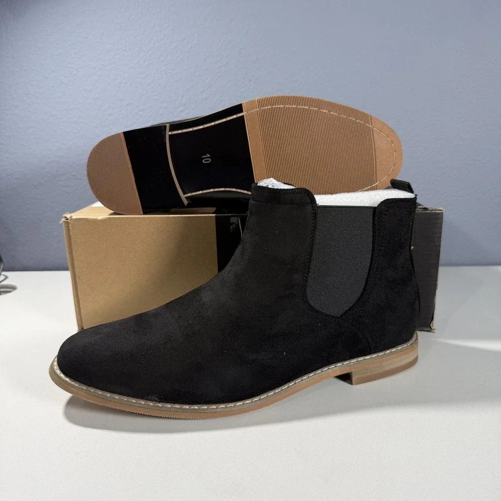 Vance CO Men's‎ Black Suede Chelsea Boots Size 9W